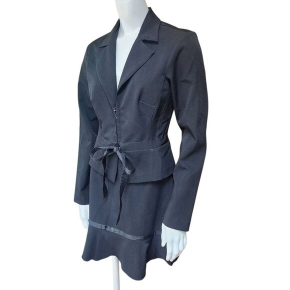 Vintage Y2K A-List Black Skirt Suit Set (3/4) - Picture 2 of 6